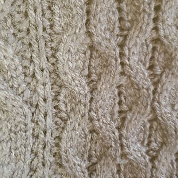 NEW Eddie Bauer Womens Small Cable Knit Turtleneck Acrylic/Wool Sweater Navy - Picture 3 of 4